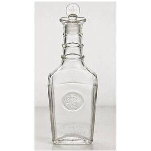 Vintage Johnnie Walker Glass Whiskey Decanter Bottle‎ w/ Pyrex Stopper 11"